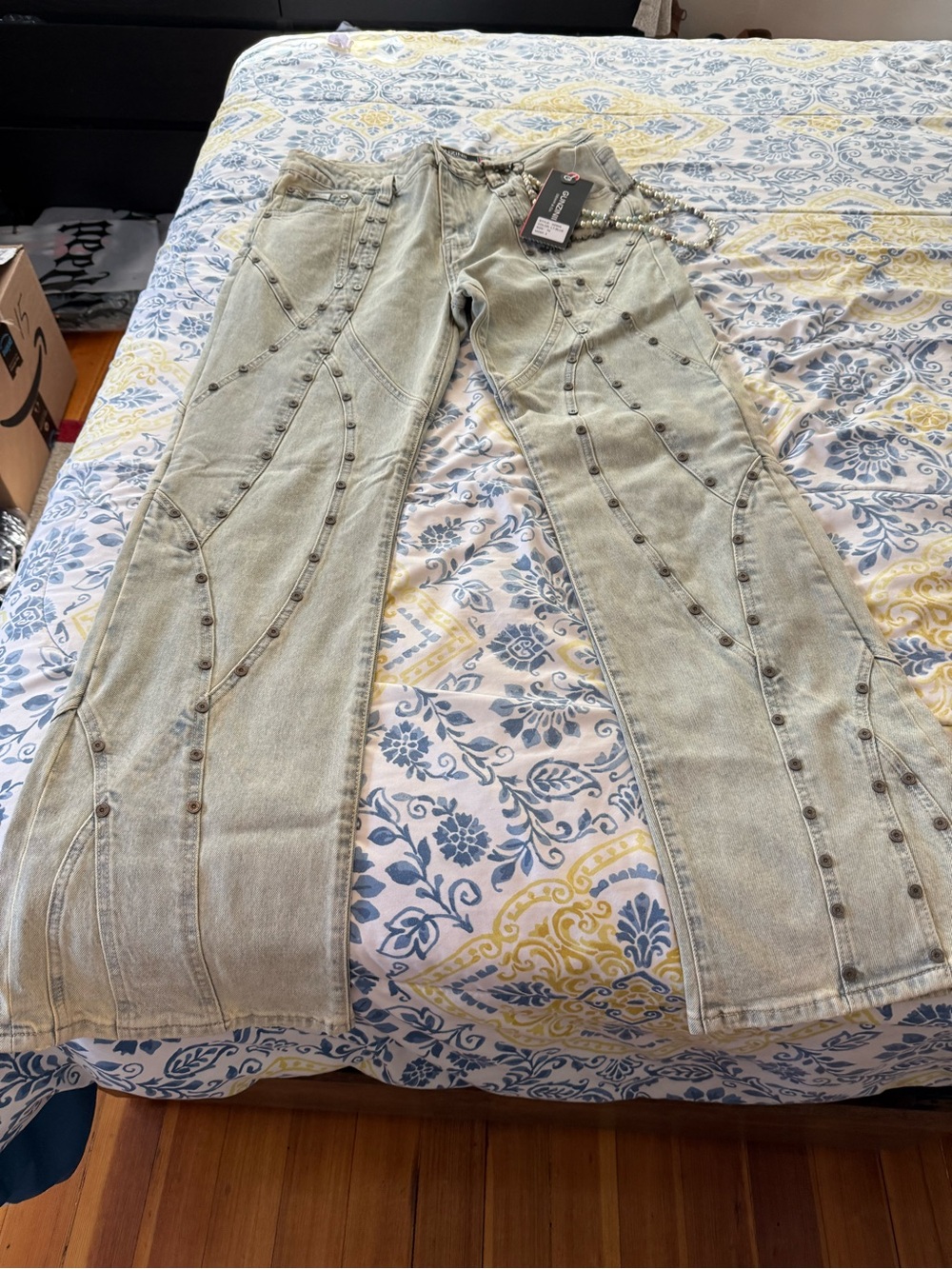 GUNZINII Light Blue Denim Jacket - Size 34